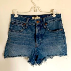 Madewell natural denim high waisted shorts